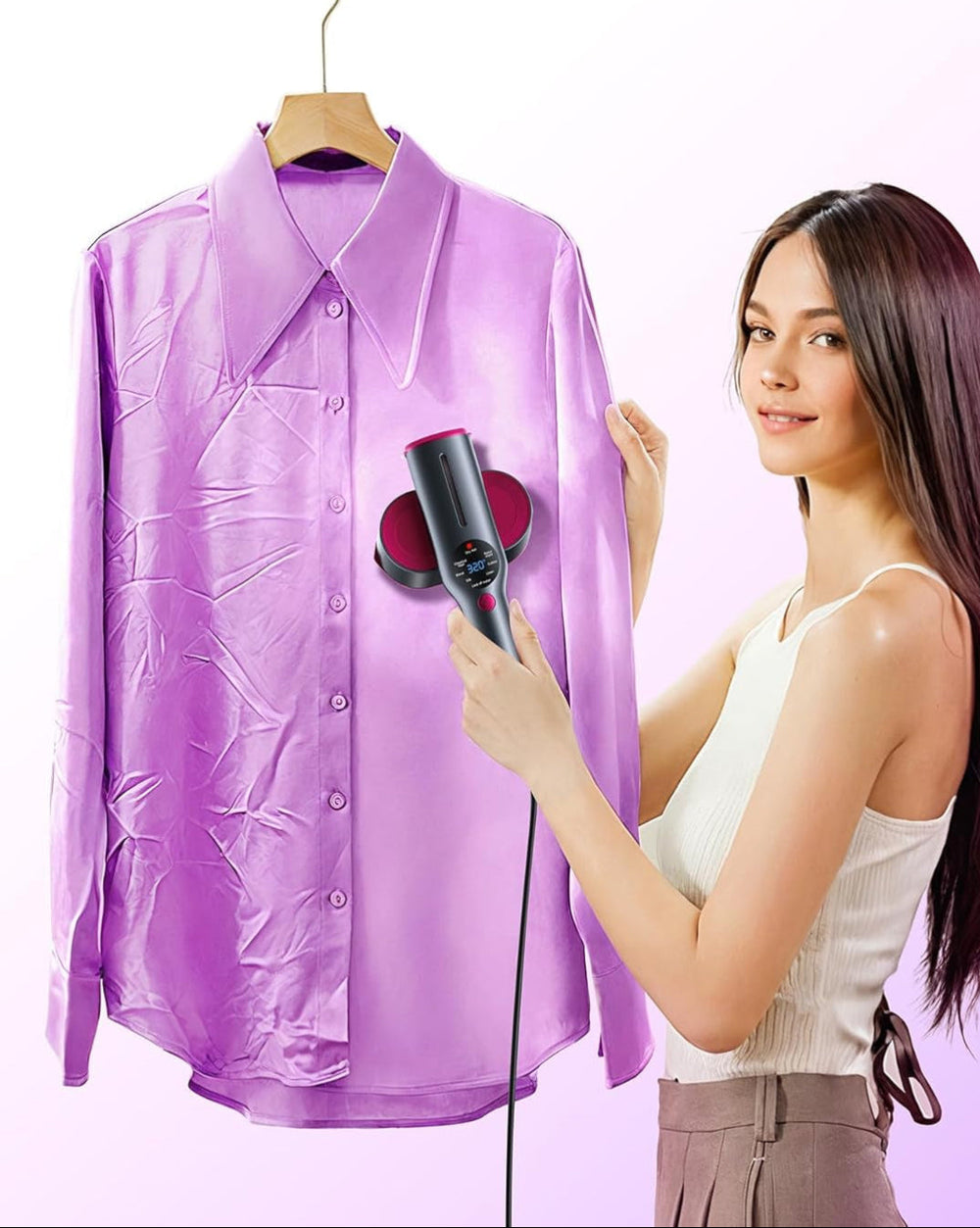 2-In-1 Steamer & Iron for Clothes,15S Fast Heat-Up 1200W Portable Handheld Garment Steamer,Travel Size with Large Ceramic Heat Panel,Quick Wrinkle Removal,110V-120V